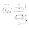 Смеситель для ванны с душем Lemark Pramen LM3314C хром