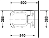 Напольный унитаз Rimless Duravit P3 Comforts SensoWash 2166590000 безободковый