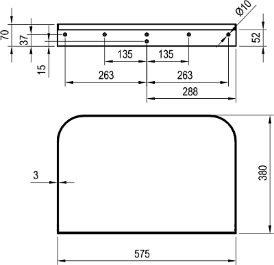 Консоль для раковины Ravak Yard X01778, белый