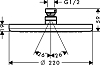 Верхний душ Hansgrohe Croma 220 26464000