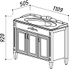 Тумба с раковиной Belux Империя 105 слоновая кость