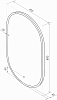 Зеркало DIWO Казань 45 белое, с подсветкой сенсорной, овальное, белое, из МДФ, в современном стиле