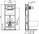 Комплект инсталляция с подвесным унитазом Ideal Standard Exacto X042601 с сиденьем микролифт