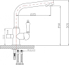 Смеситель Zorg Sanitary ZR 313 YF-33 чёрный металл для кухонной мойки