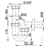 Сифон для раковины Styron STY-638-32-K хром