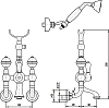Смеситель Migliore Cristalia Swarovski ML.CRS-3702 Br для ванны с душем