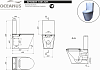 Унитаз-компакт Oceanus 1-001.5(P), нержавеющая сталь