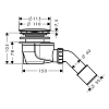 Сифон для душевого поддона Hansgrohe 60056000 хром, белый