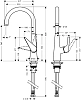 Смеситель для кухни Hansgrohe Talis 72816800 сталь