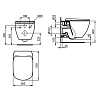 Инсталляция Ideal Standard Prosys Eco Frame M с безободковым унитазом Tesi E233267/T355101 Rimless, крышка микролифт, комплект,