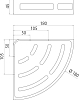 Полка корзина Emco System2 3545 001 15 угловая, хром/белый