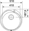 Кухонная мойка 51 см Franke Ronda ROX 610-41 101.0017.919, нержавеющая сталь