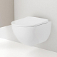 Комплект инсталляции Geberit Duofix Delta 458.124.21.1 3 в 1 с кнопкой смыва и подвесным унитазом Geberit Acanto 500.600.01.2 с сиденьем микролифт 500.605.01.2