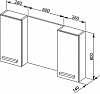 Зеркало-шкаф Aquanet Данте 60 00212375, белый