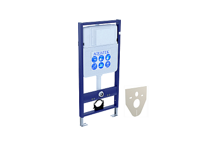 SET AQUATEK ПОЛАРИС (рама AQUATEK Standard INS-0000012+унитаз ПОЛАРИС AQ0700-00 с тонким сиденьем soft-close+ крепеж KKI-0000002 +панель KDI0000019)