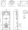 Комплект инсталляция с подвесным унитазом Am.Pm Spirit V2.0 FlashClean IS47001.701700 с сиденьем микролифт и клавишей