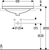 Раковина встраиваемая 45x60 см Geberit VariForm 500.733.01.2 с отверстием перелива, белый