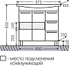 Тумба для комплекта СанТа Турин 85 3 ящика