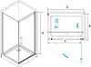 Душевой уголок RGW Passage PA-33 100x100 04083300-11, профиль хром