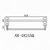 Полотенцедержатель Art&Max Gotico AM-4824AQ, бронза