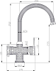 Смеситель Zorg Antic A 51 KF-BR для кухонной мойки