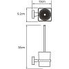 Ёршик WasserKRAFT Dill К-3900 K-3927 хром;белый