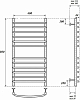 Полотенцесушитель водяной Point PN05148S П12 400x800, хром