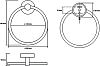 Полотенцедержатель STWORKI Дублин HADB34400 кольцо, хром