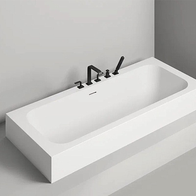 Ванна из искусственного камня Salini Orlanda Axis KIT 180x80 103312M, белый