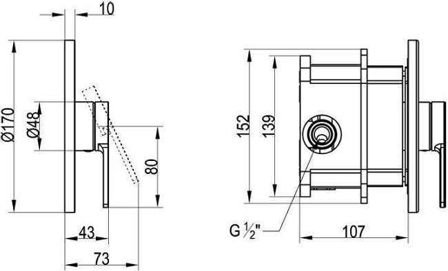 Смеситель для душа Villeroy & Boch Architectura TVS10335200061