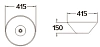 Раковина накладная SantiLine SL-1068 белый