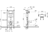 Инсталляция для унитазов Vitra с клавишей смыва хром, 800-2013