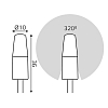 Лампа светодиодная Gauss G4 2W 3000K прозрачная 107707102