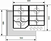 Газовая варочная панель LEX GVG 640-1 CHAO000210, white