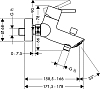 Смеситель для ванны с душем Hansgrohe Talis S2 32440000, хром