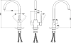 Комплект кухонная мойка Paulmark Velten PM905151-BS сталь + смеситель Paulmark Essen Es213211-NI