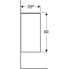 Шкаф 36 см Geberit Smyle Square 500.358.JK.1, тёмно-серый