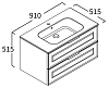 Тумба под раковину Berloni Bagno Suite Vintage SUVBS2C90C/100/SHA CL белый