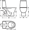 Унитаз-компакт Sanita luxe Max WC.CC/Max/2-DM/WHT.G/S1 с бачком и сиденьем микролифт, белый