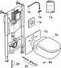 Инсталляция с унитазом и клавишей с сиденьем микролифт Grohe Solido 37452000