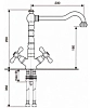 Смеситель для кухни Emmevi Deco Old 12617BO золото,белый