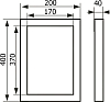 Настенный люк Evecs Ceramo D2040 20х40