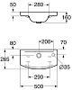 Раковина Gustavsberg Logic 51979L, R01 50 x 26.5 см подвесная, отверстие для смесителя слева