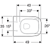 Подвесной унитаз Geberit Smyle Square 500.379.01.1, белый