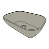 Раковина накладная Acquabella Lavabo LAVABO_ON-TOP_RECTANGLE_SLATE_MARFIL серый