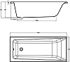 Акриловая ванна Cersanit Lorena WP-LORENA*160-W 160х70