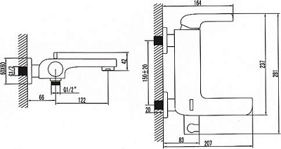 Смеситель для ванны с душем Iddis Vitamind JB23181C, хром