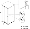 Душевая дверь Creto Astra 100x195 см 121-WTW-100-C-B-6, стекло прозрачное профиль черный