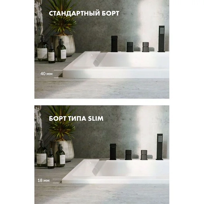 Акриловая ванна Excellent Heaven 170х75 WAEX.HEV17S.LINE.CR хром, белый