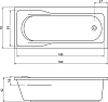 Акриловая ванна Cersanit Santana 160х70 WP-SANTANA*160-W
